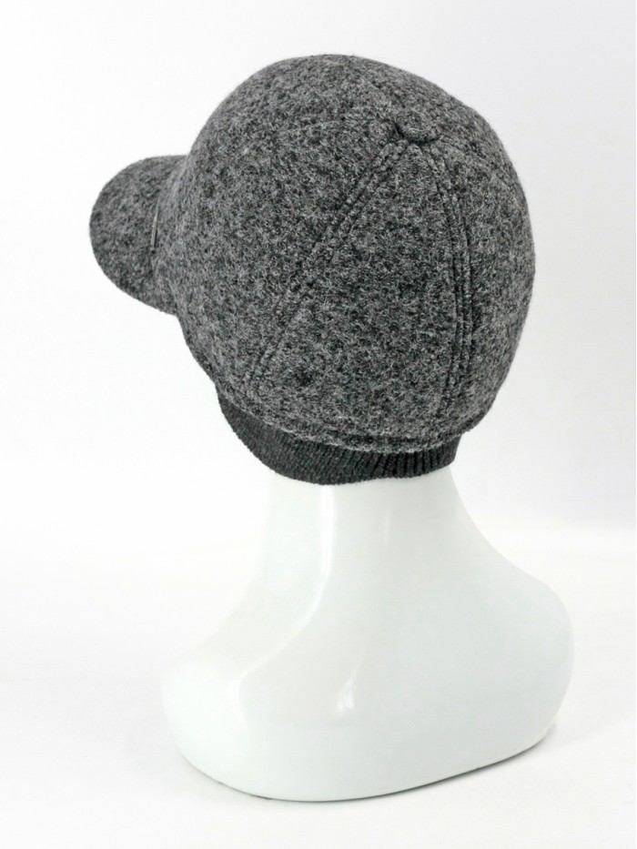 Бейсболка из букле цвет черный-серебристый Д-539Н