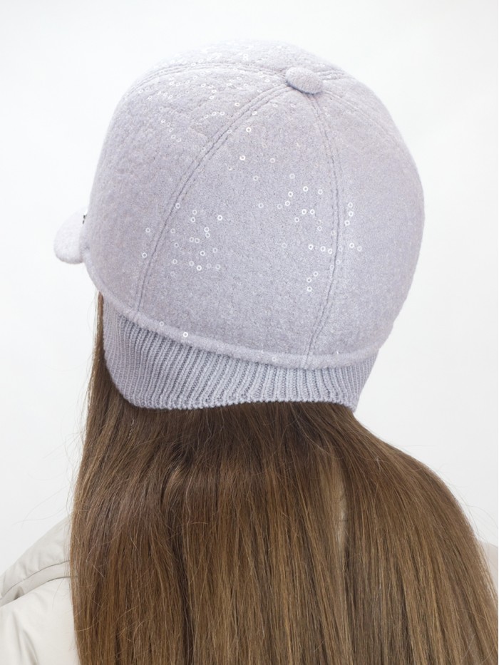 Бейсболка из букле цвет светло-серый 2 Д-539Н
