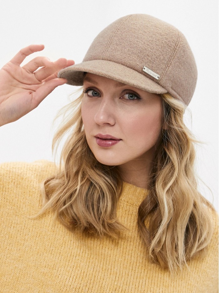 Бейсболка из букле цвет темно-бежевый Д-539В