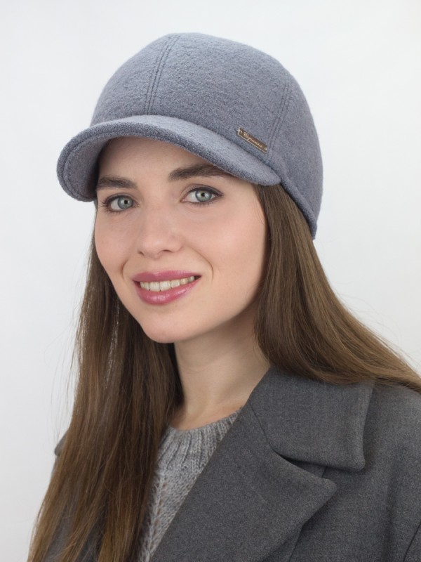 Бейсболка из букле цвет темно-серый Д-539Н