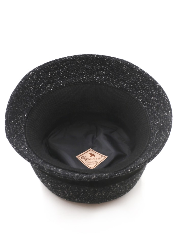 Мягкая шляпка цвет черный-молочный-серый  Д-540А