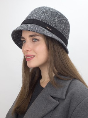 Мягкая шляпка цвет черный-средне-серый 2 Д-540А