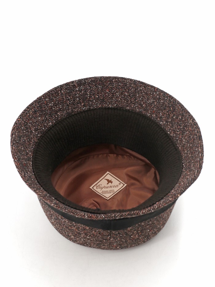 Мягкая шляпка  цвет коричневый-черный Д-540А