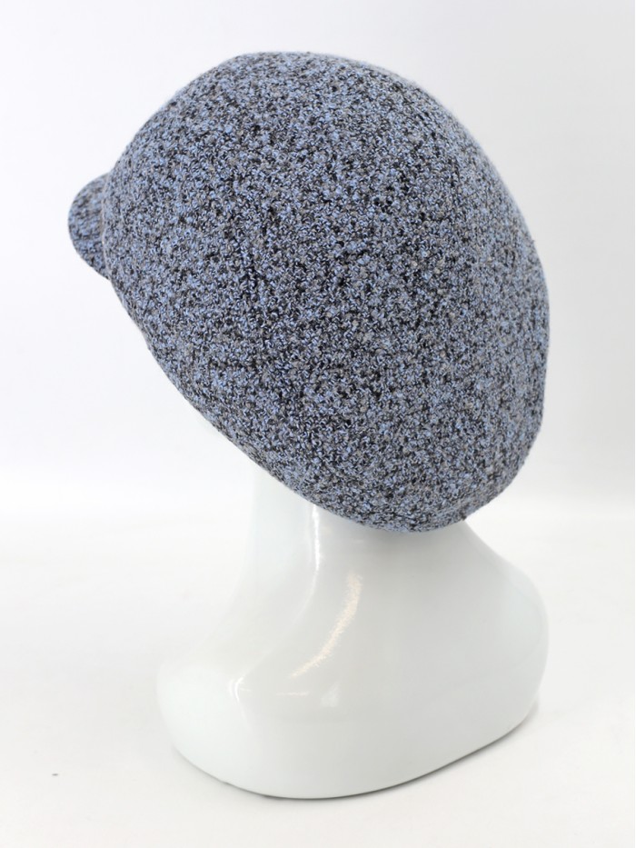 Кепка из твида цвет серый-черный-голубой Д-543/1