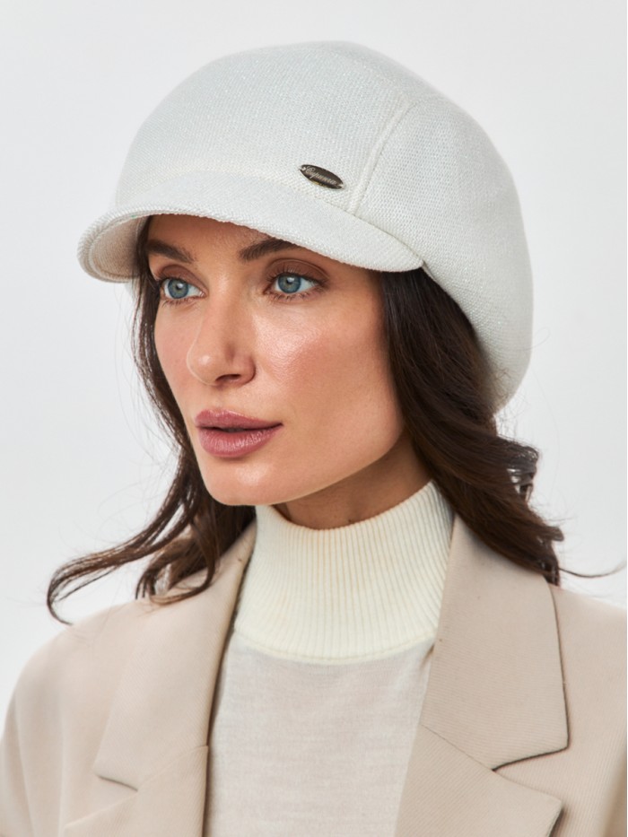 Элегантная кепка цвет  белый Д-543/2А