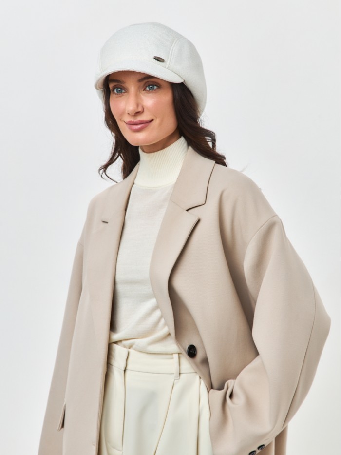 Элегантная кепка цвет  белый Д-543/2А