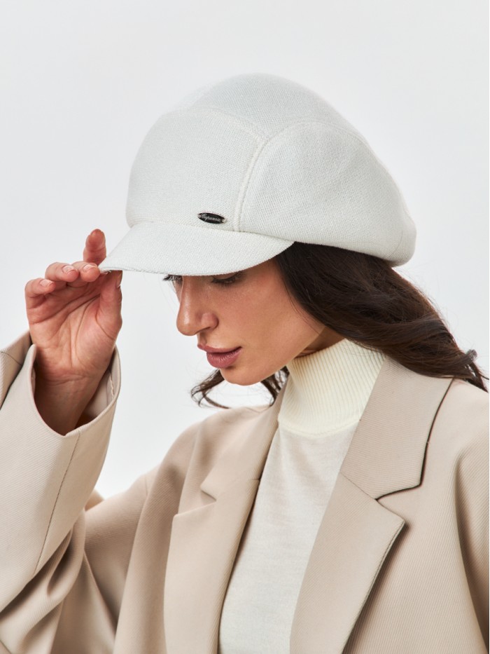 Элегантная кепка цвет  белый Д-543/2А