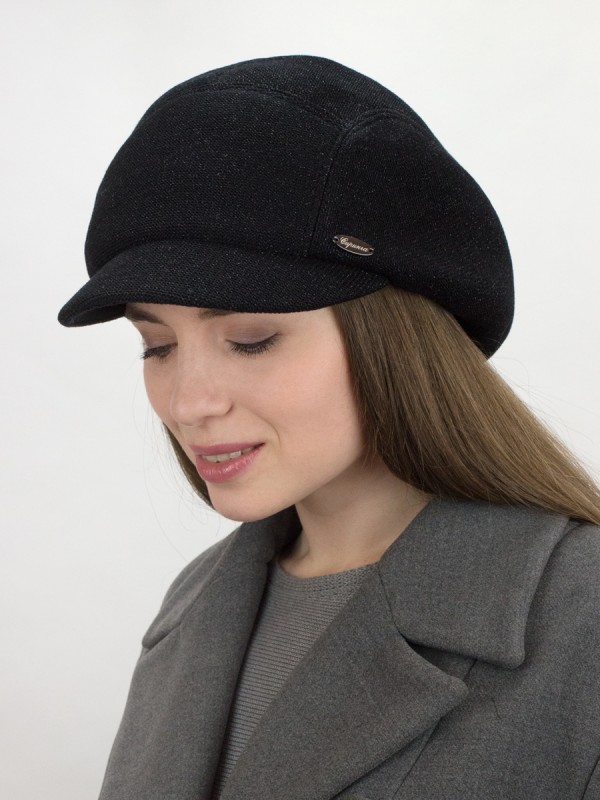 Элегантная кепка цвет черный Д-543/2А