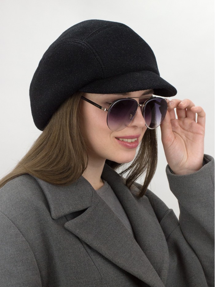 Элегантная кепка цвет черный Д-543/2А