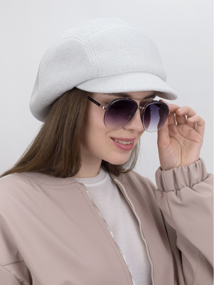 Элегантная кепка цвет серебряный Д-543/2А