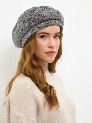 Классический берет цвет розовато-серый Д-544