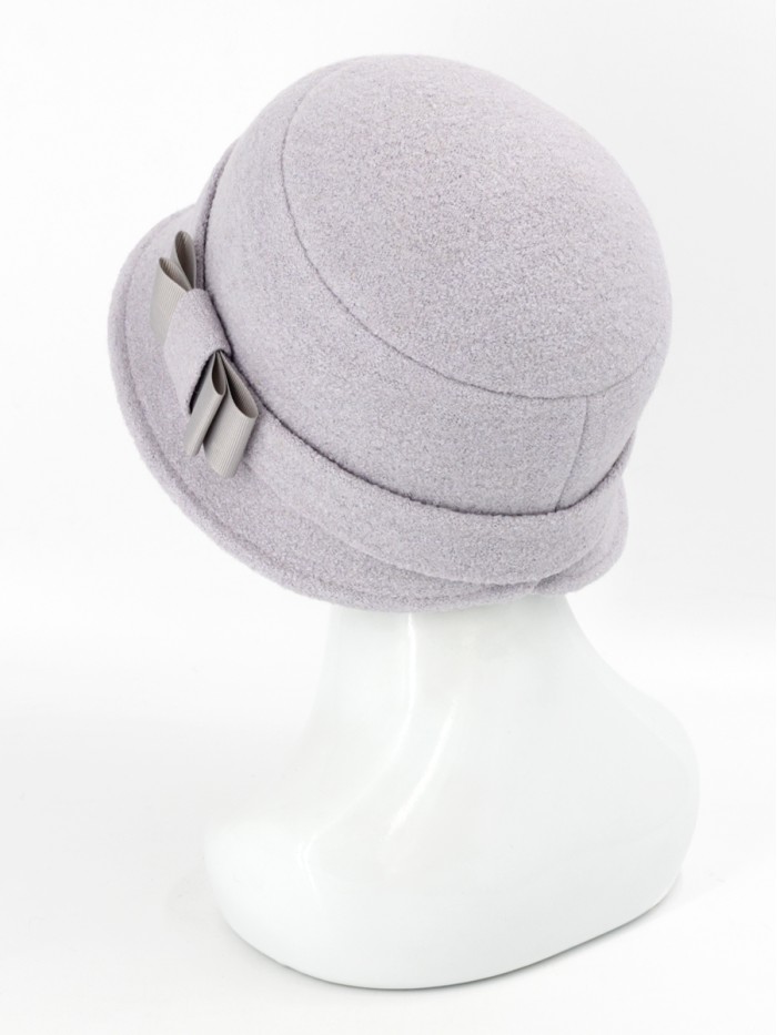 Шляпа со стилизованным бантом цвет лиловый Д-557/1