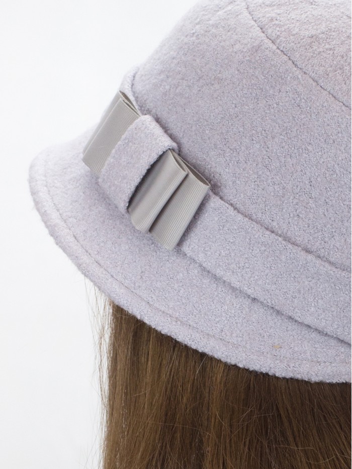 Шляпа со стилизованным бантом цвет лиловый Д-557/1