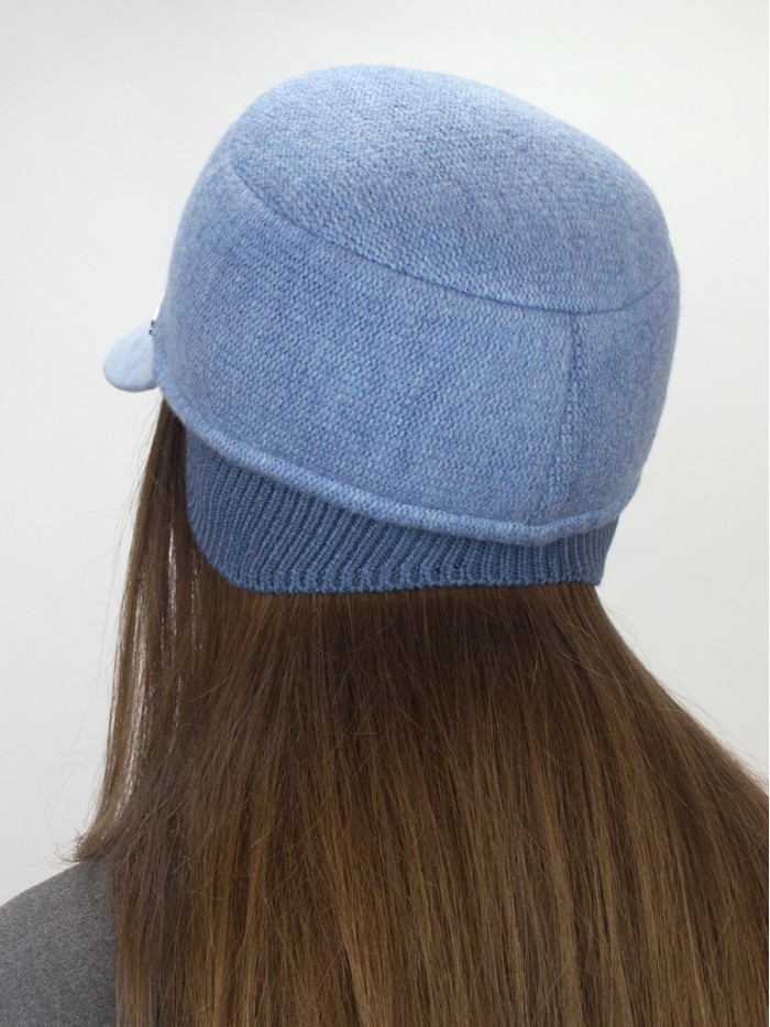 Бейсболка комбинированная "Немка" цвет голубой Д-559Т