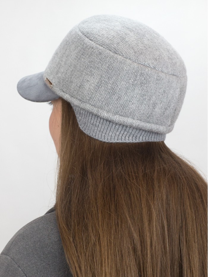 Бейсболка комбинированная "Немка" цвет серый Д-559Т