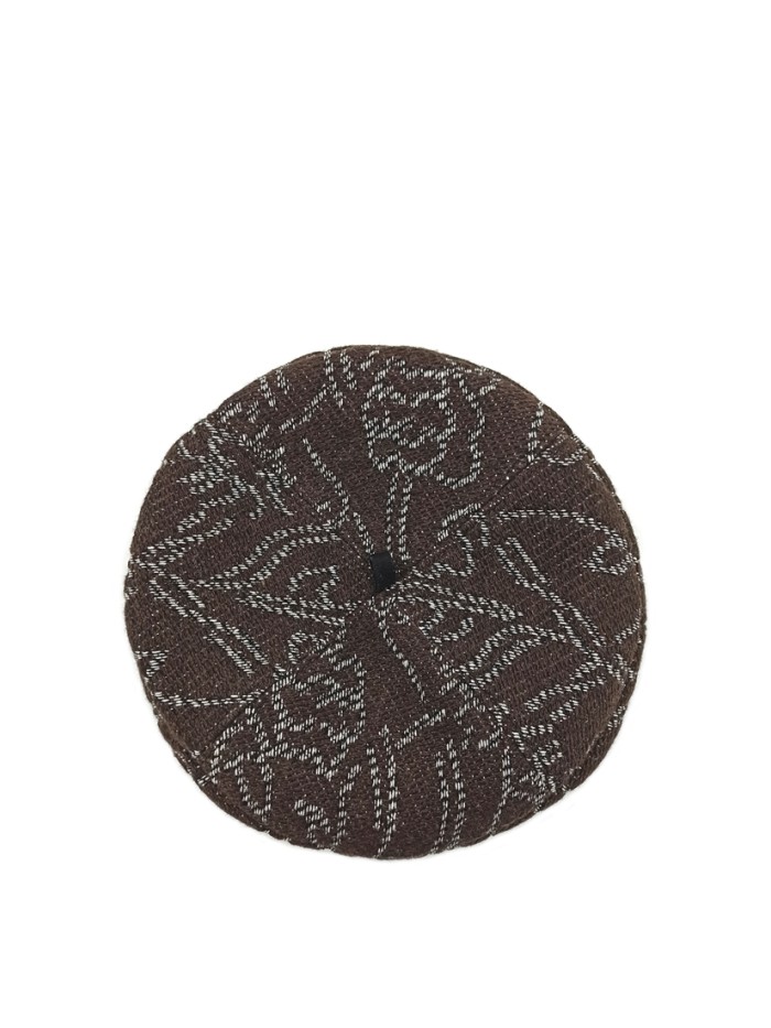 Берет французский цвета темно-коричневый-серый Д-565