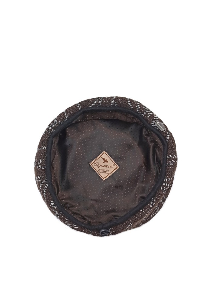 Берет французский цвета темно-коричневый-серый Д-565