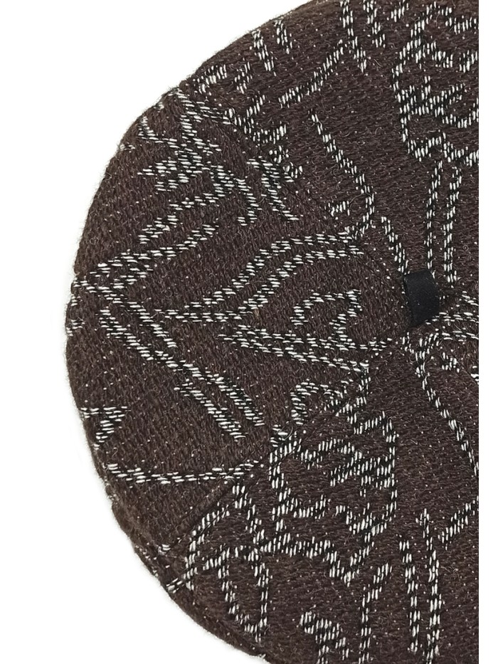 Берет французский цвета темно-коричневый-серый Д-565