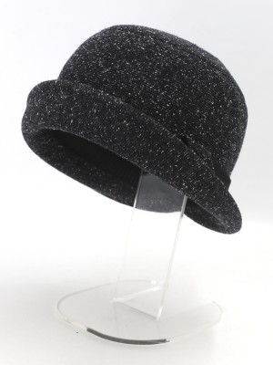 Городская шляпка цвет черный-молочный-серый Д-567