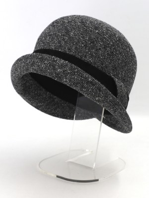 Городская шляпка цвет черный-средне-серый 2 Д-567