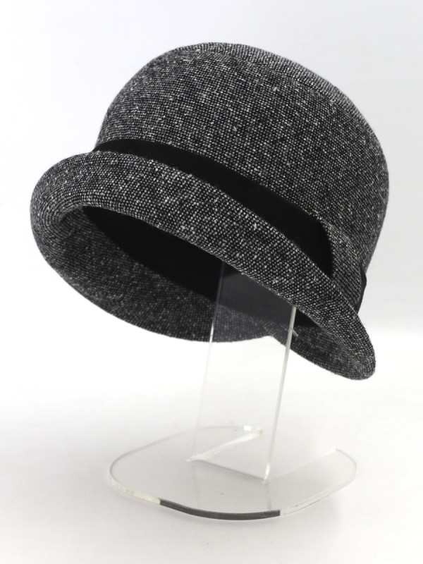 Городская шляпка цвет черный-средне-серый 2 Д-567