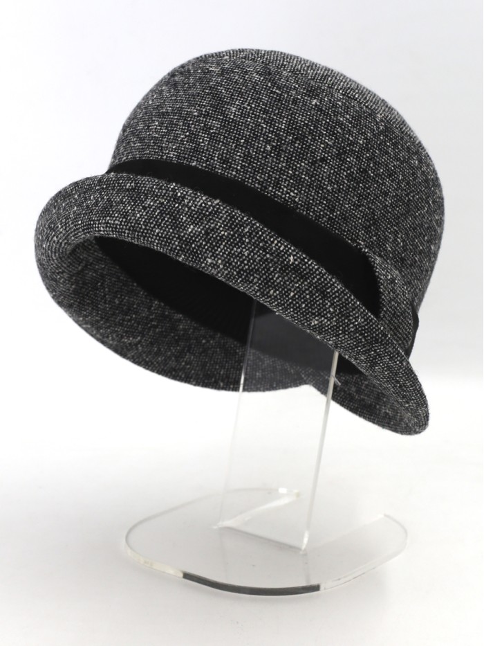 Городская шляпка цвет черный-средне-серый 2 Д-567