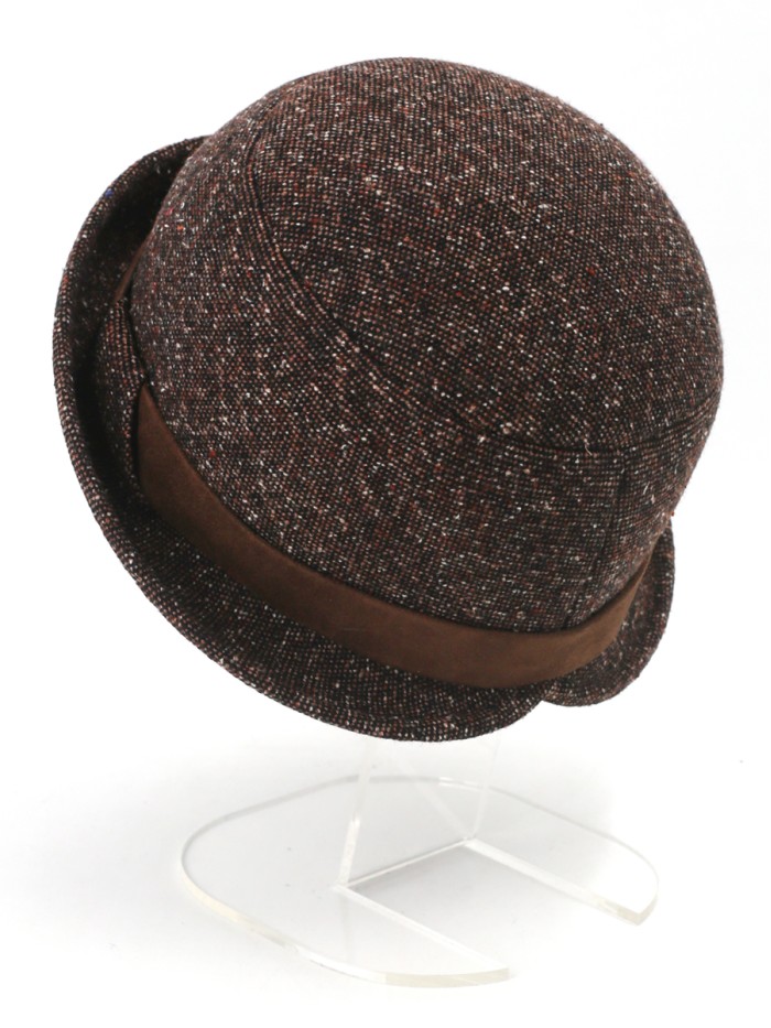Городская шляпка цвет коричневый-черный Д-567