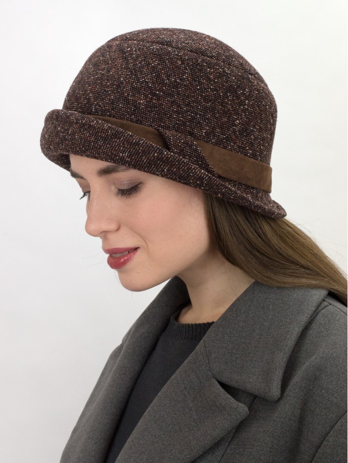 Д-567 коричневый-черный шляпа