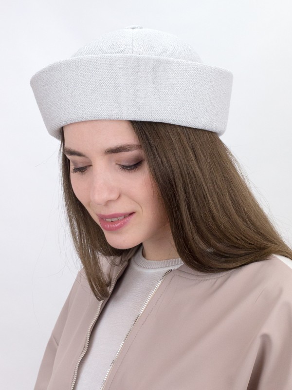 Шляпа с металлизированным эффектом цвет серебряный Д-569