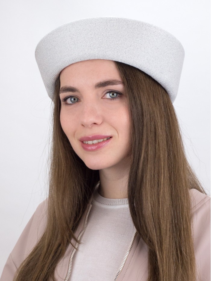 Шляпа с металлизированным эффектом цвет серебряный Д-569