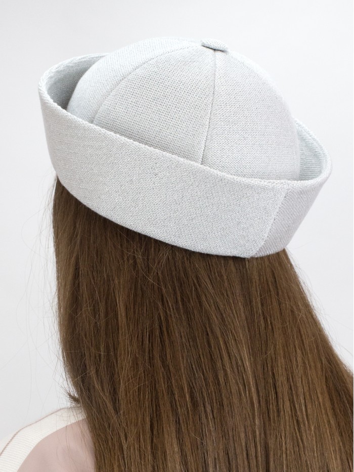 Шляпа с металлизированным эффектом цвет серебряный Д-569