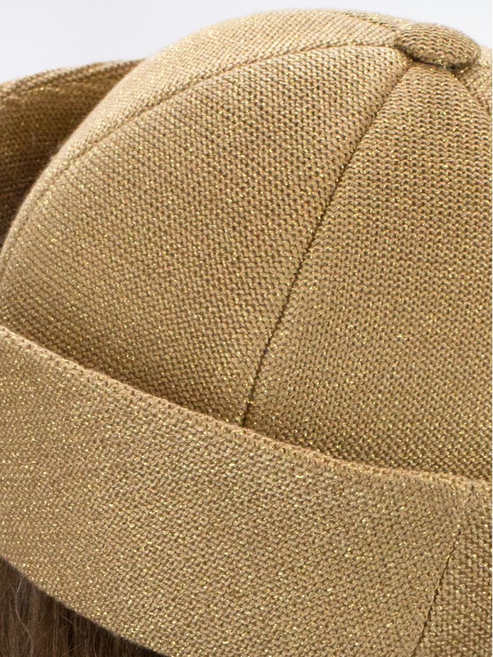 Шляпа с металлизированным эффектом цвет золотой Д-569