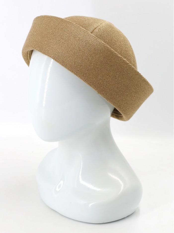 Шляпа с металлизированным эффектом цвет золотой Д-569