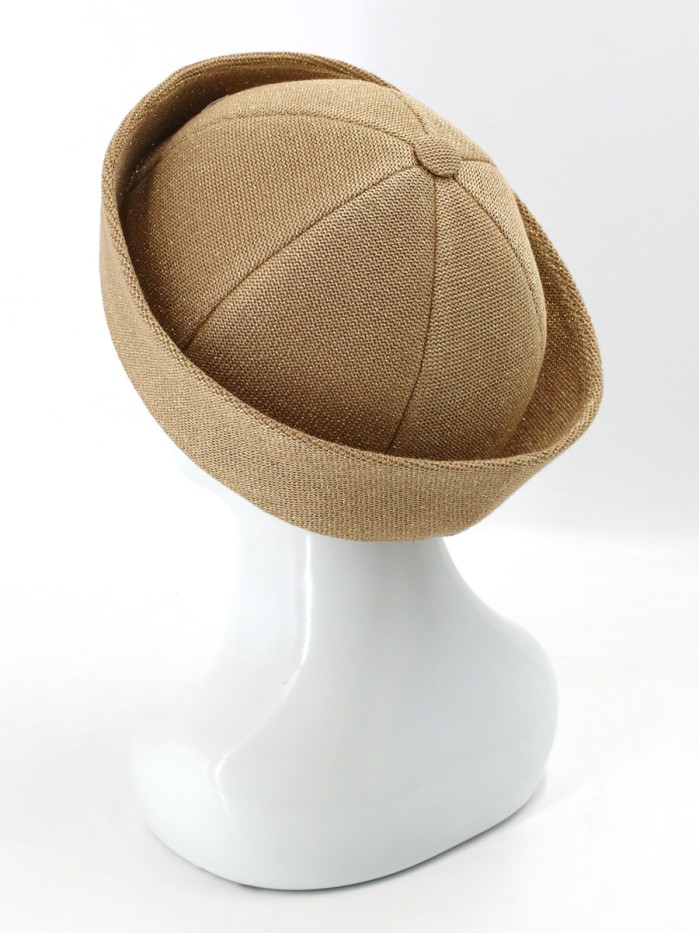 Шляпа с металлизированным эффектом цвет золотой Д-569