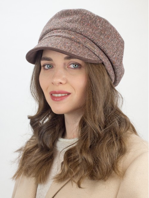 Кепка из твида цвет коричне...