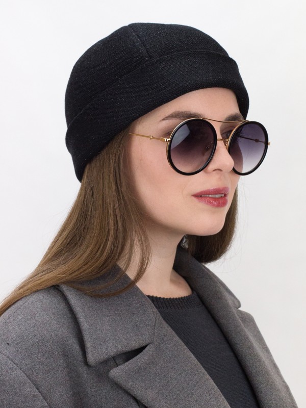 Дизайнерская шапочка "Докер" цвет черный Д-574/1