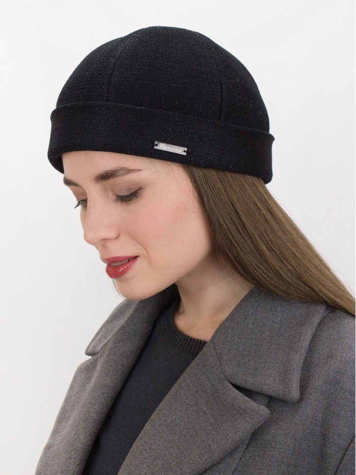 Дизайнерская шапочка "Докер" цвет черный Д-574/1