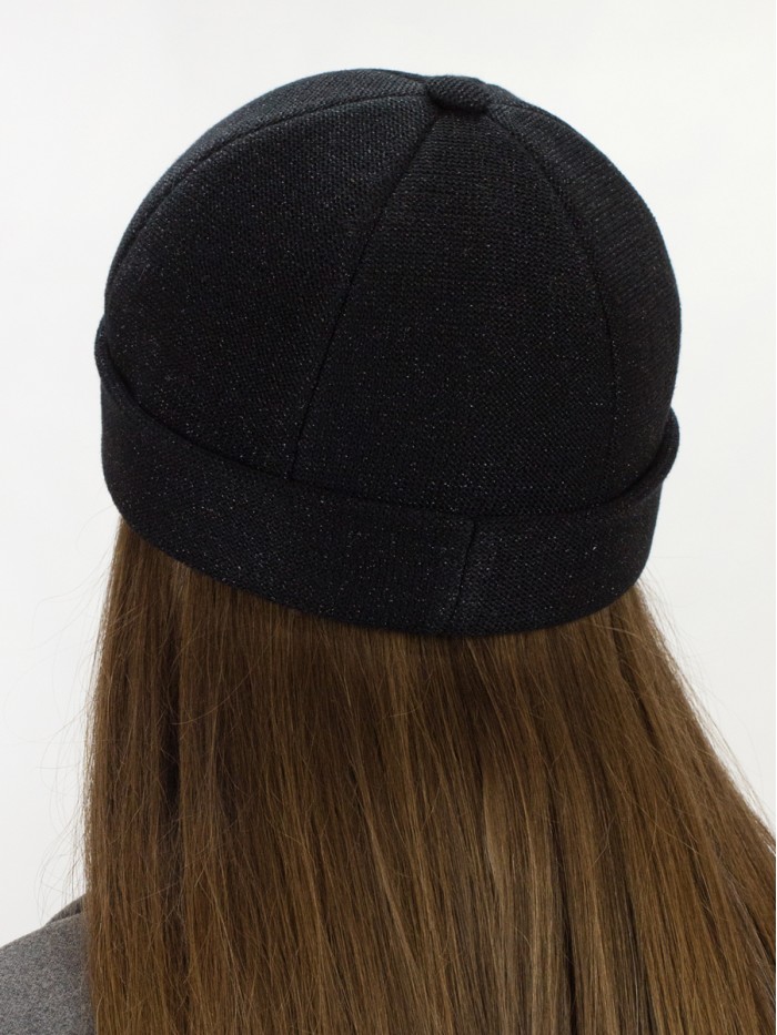 Дизайнерская шапочка "Докер" цвет черный Д-574/1