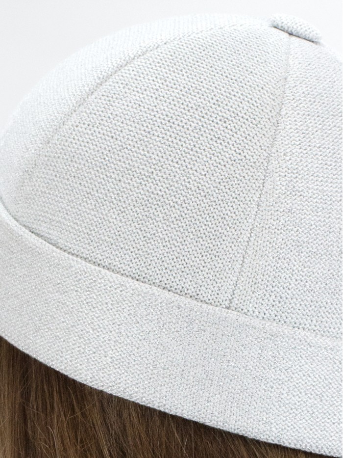 Дизайнерская шапочка "Докер" цвет серебряный Д-574/1