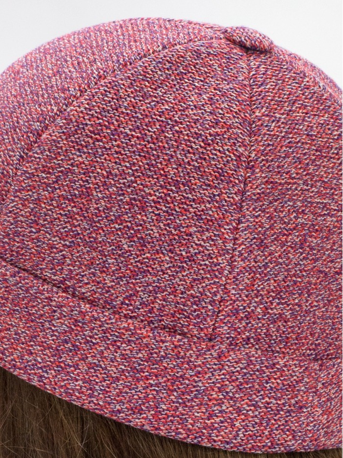 Шапка-докер из эко-хлопка цвет коралловый Д-574/2