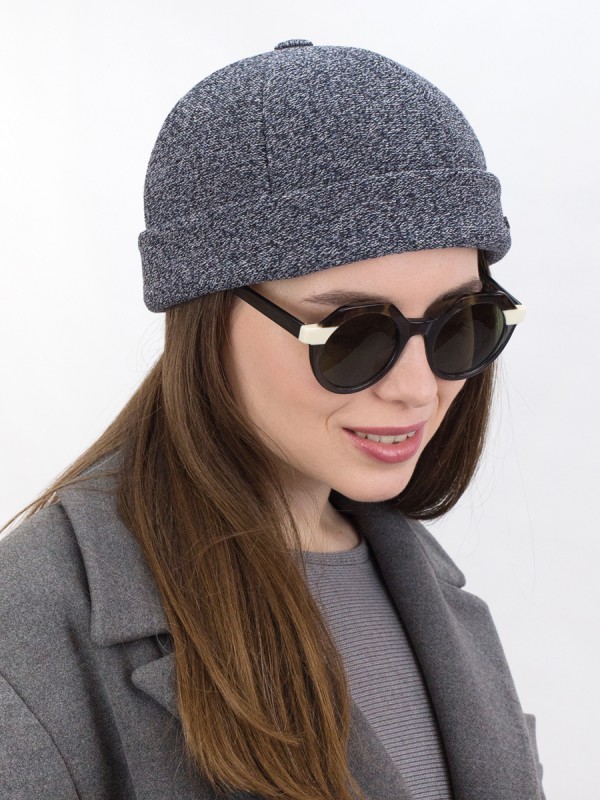 Шапка-докер из эко-хлопка цвет маренго Д-574/2