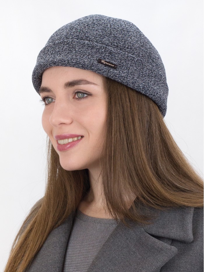 Шапка-докер из эко-хлопка цвет маренго Д-574/2