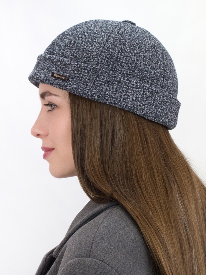 Шапка-докер из эко-хлопка цвет маренго Д-574/2