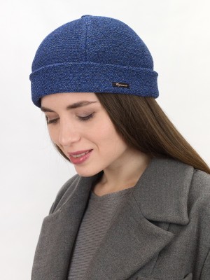 Шапка-докер из эко-хлопка цвет синий Д-574/2