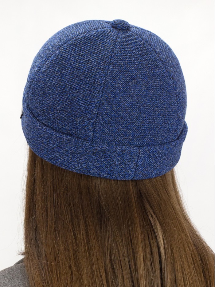 Шапка-докер из эко-хлопка цвет синий Д-574/2