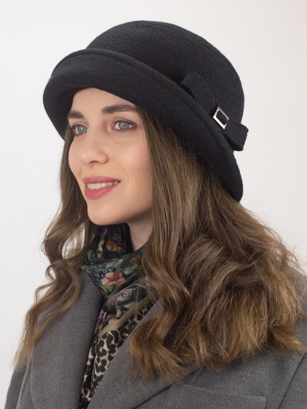 Шляпка со стилизованным бантом цвет черный Д-618В1 Шляпка со стилизованным бантом цвет черный Д-618В1