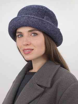 Шляпка со стилизованным бантом цвет фиолетовый меланж