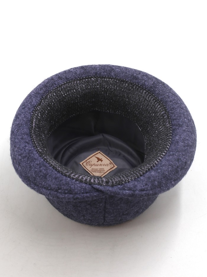 Шляпка со стилизованным бантом цвет фиолетовый меланж