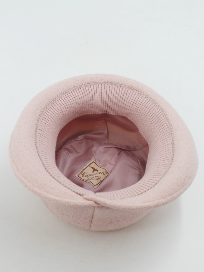 Шляпка со стилизованным бантом цвет персиковый Д-618В1