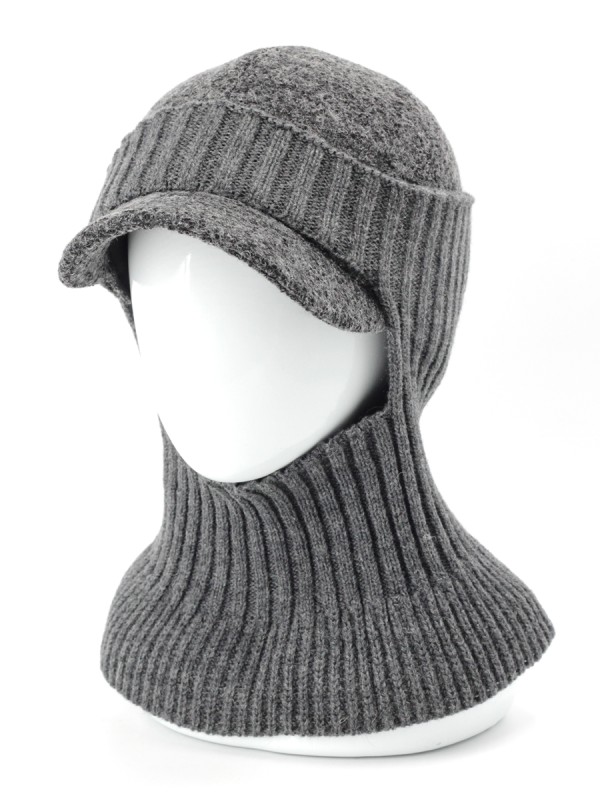 Комплект бейсболка с балаклавой цвет черный-серебристый Д-639К Комплект бейсболка с балаклавой цвет черный-серебристый Д-639К